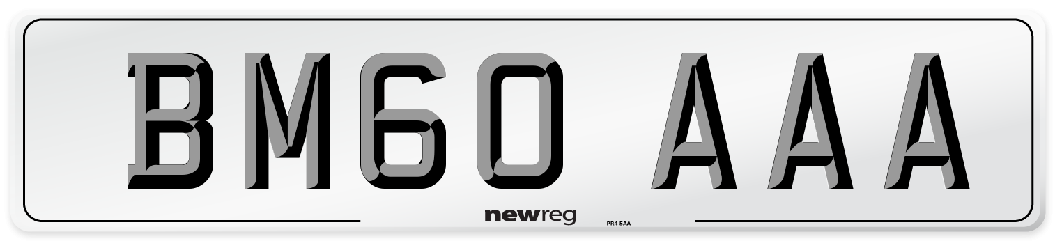 BM60 AAA Number Plate from New Reg